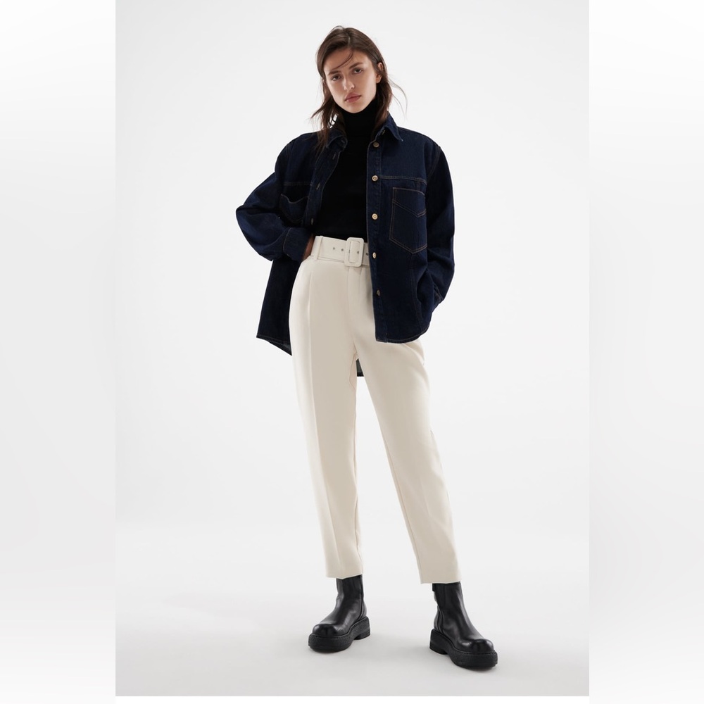 Zara Straight Pants with Belt